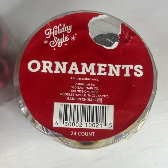 Holiday Style Shatterproof Christmas Ornaments 3-Packs Red Gold Silver Balls New - Picture 5 of 7